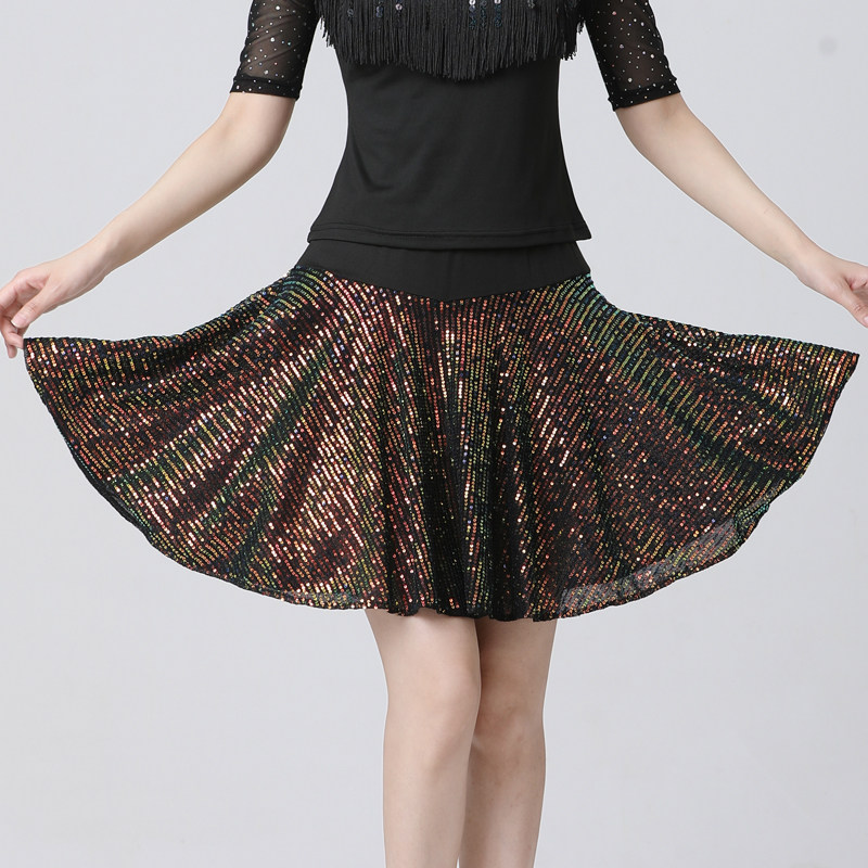 三步踩半身裙拉丁舞短裙跳舞裙广场舞裙子亮片大摆裙吉特巴交谊舞,淘宝优惠券,粉丝福利购,淘宝优惠卷
