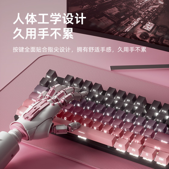 HP wired gradient keycap true mechanical keyboard