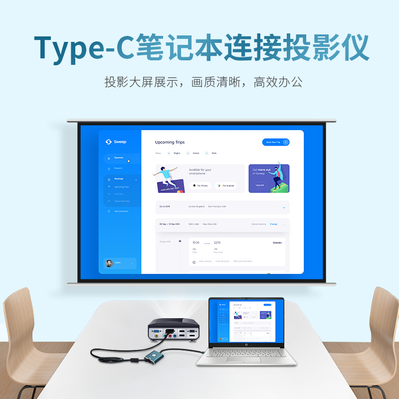 HP惠普Type-C转HDMI雷电3拓展坞I转换器电脑手机转接转接头适用笔记本电脑投影仪电视台式显示器分线器-图3
