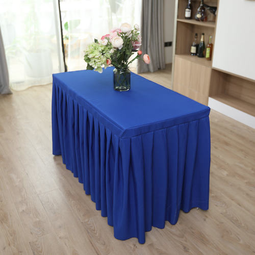 热销定做IBM桌布桌套桌罩台布签到台裙会议桌裙婚庆展会活动台布 - 图0