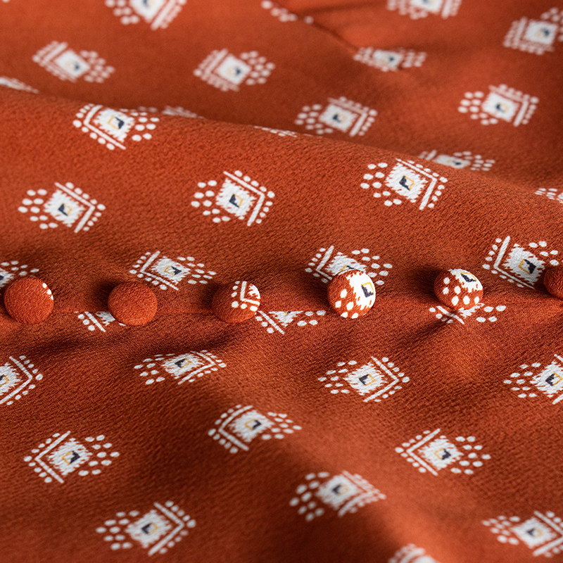 罗衣气质花色女2022春装新款连衣裙 罗衣连衣裙