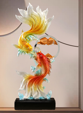 年年有余鱼玄关摆件电视柜装饰品