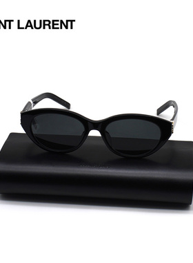 YSL圣罗兰 墨镜板材椭圆形时尚潮流遮阳太阳眼镜男女 SL M148/F