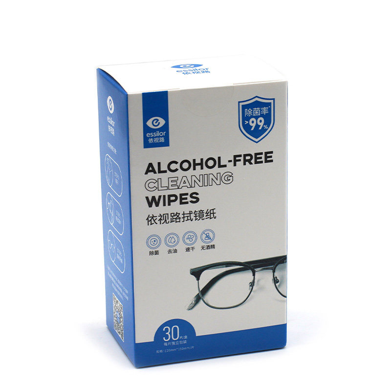 Essilor/依视路无酒精擦镜纸一次性镜片镜头消毒清洁擦拭湿巾30片,淘宝优惠券,粉丝福利购,淘宝优惠卷