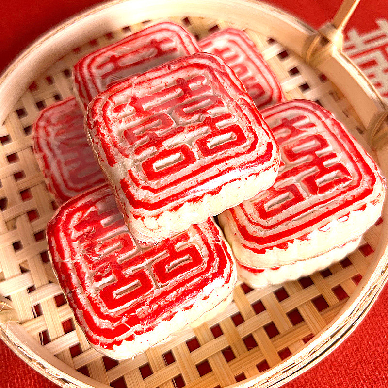 井字糕点盘家用结婚糕点盘中式婚礼专用定婚点心盘摆件订婚喜饼盘