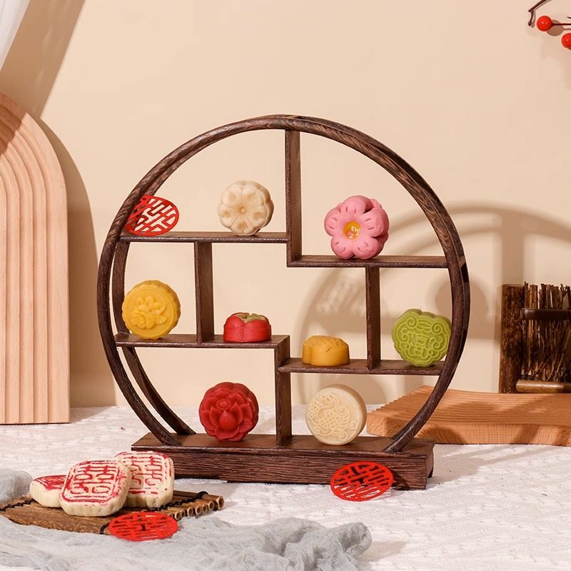 订婚摆件新中式甜品台点心桌面摆盘盒婚宴布置全套糕点摆台展示架