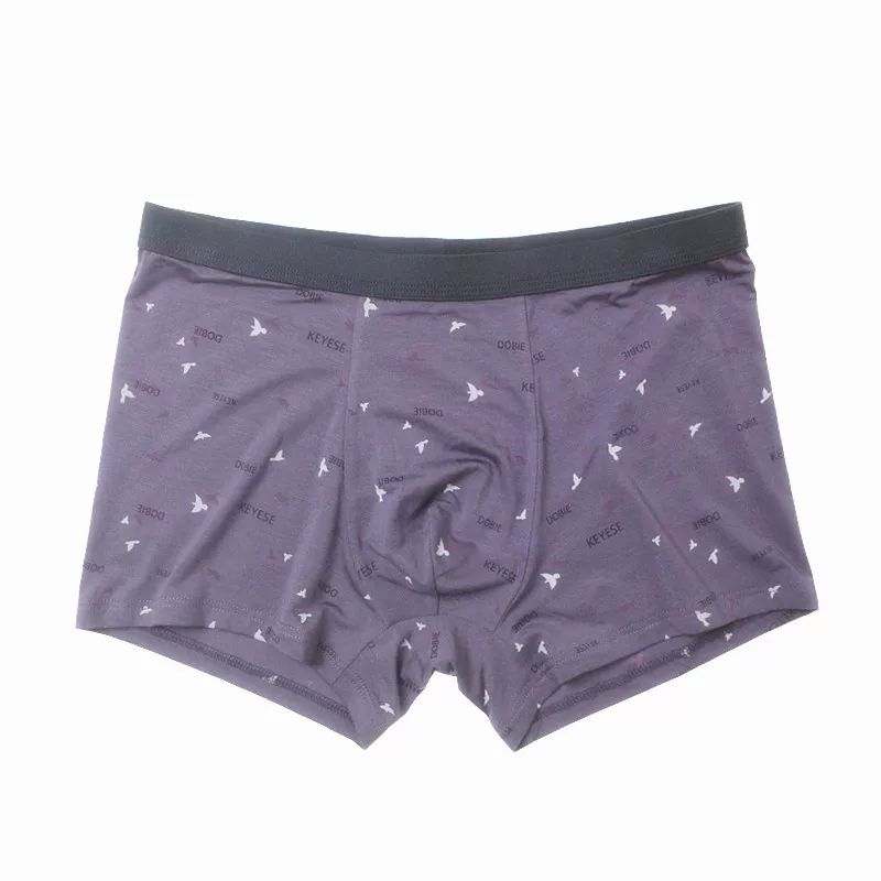 Underwear for men Dolby Knight, printed bamboo fiber stretch lightweight U-convex boxer briefs, 2 pairs, model 10869