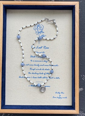 夏新高级感轻奢浅滩贝珠项链小众设计简约百搭吊坠锁骨链贝母颈链