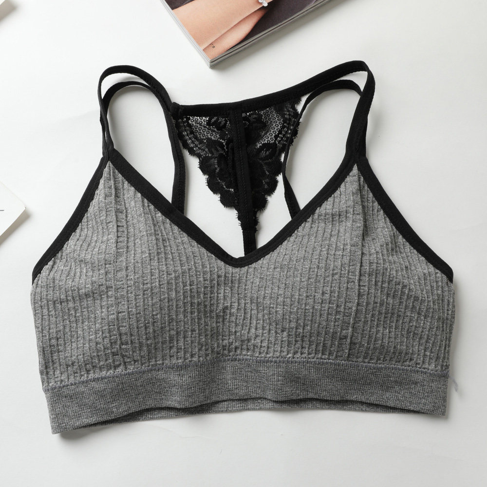 新抹胸内衣防走光打底裹胸短款美背吊带背心女带胸垫性感聚拢