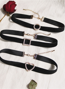 CHOKER复古手工丝绒韩国学生项链