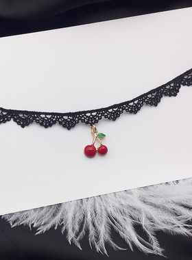 choker樱桃项圈少女心脖子饰品