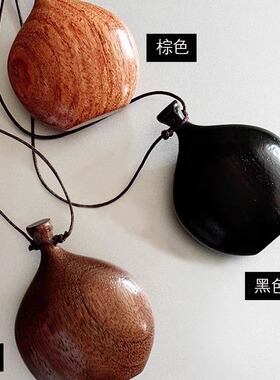 UN家同款木质酒壶项链设计感颈链长款脖子配饰复古百搭毛衣链子女