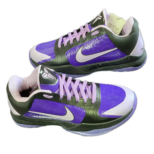 STY定制Nike Kobe5 ZK5科比5 X光万圣节紫色耐克篮球鞋浓眉哥上脚 - 图3