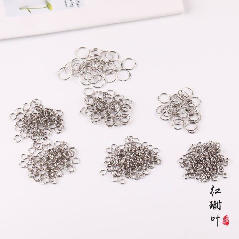 diy饰品配件手工材料双圈连接圈圆圈手链项链尾扣铁圈扣材料,淘宝优惠券,粉丝福利购,淘宝优惠卷