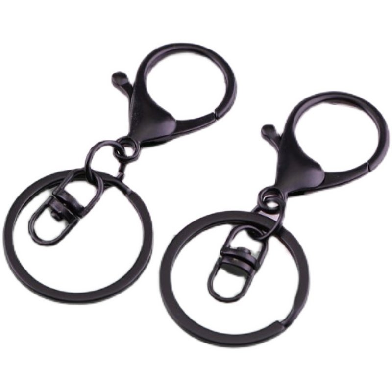 8字链钥匙扣配件黑色钥匙环钥匙圈DIY手工材料龙虾扣包包吊饰挂件,淘宝优惠券,粉丝福利购,淘宝优惠卷