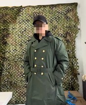 Old Goods Old Martial Arts Double Platoon Button Olive Green Big Clothes Old Style Wind Clothes Inglle With Hat Retro Coat