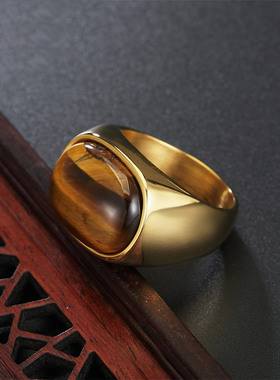 欧美风复古男士钛钢戒指