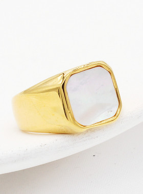 方形钛钢戒指指环钛钢时尚男