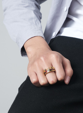 皇冠钛钢戒指钛钢时尚男