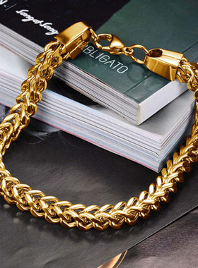 时尚风钛钢男士多层手链