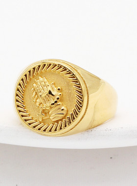 时尚钛钢男款戒指欧美个性