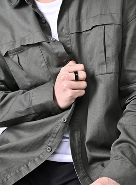 时尚钛钢戒指  ins高冷风外凹内凸简约时尚钛钢戒指指环