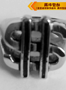 嘻哈风美元符号钛钢戒指