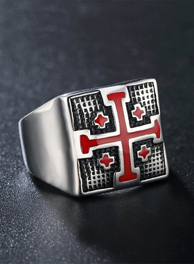 欧美风复古男士钛钢戒指