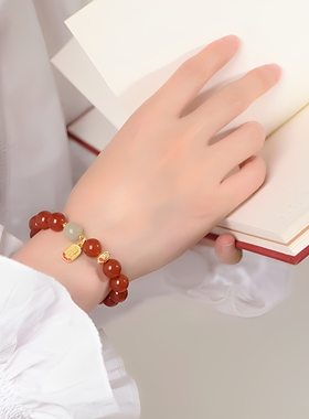 女款高颜值水晶红玛瑙手链