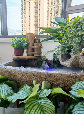 入户庭院摆设别墅装饰摆件鱼池