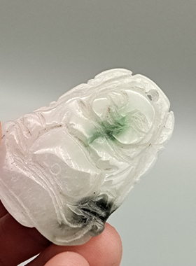 翡翠翡翠玉佛笑佛女项链