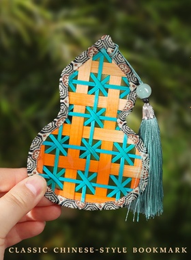 竹编葫芦书签手工DIY材料包非遗竹子竹条儿童学生团建活动圣诞节
