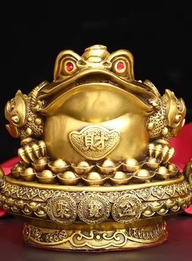 纯铜祝福新中式客厅店铺元宝金蟾