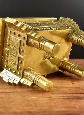 纯铜祝福中式客厅香炉鼎盛千秋