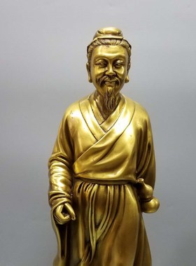 纯铜华佗神像供奉医院居家摆件