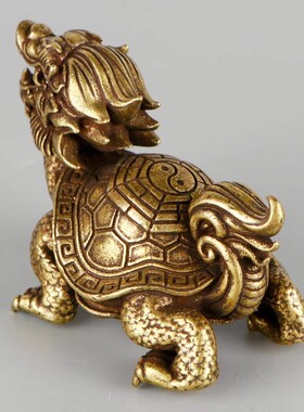 黄铜办公桌书房八卦龟龙头龟