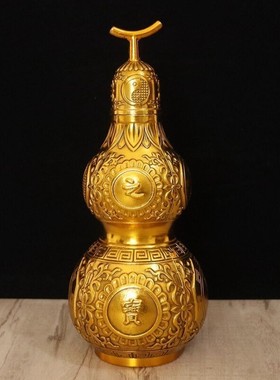 黄铜保平安新中式客厅卧室葫芦