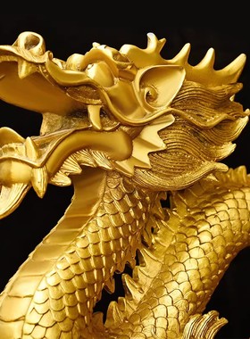 办公室家居青龙汉龙纯铜祝福中式
