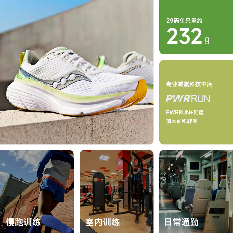 Saucony索康尼24新款GUIDE向导17稳定支撑跑鞋女子舒适缓震跑步鞋 - 图0