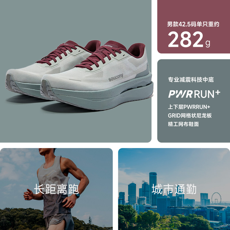 Saucony索康尼GRID ID男女缓震舒适透气跑步鞋专业运动鞋情侣同款 - 图0