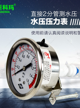 带油防震压力表测试自来水