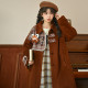 Mori Girl Tribe's original retro Mailedea Dan style brown mid-length temperament woolen coat woolen coat