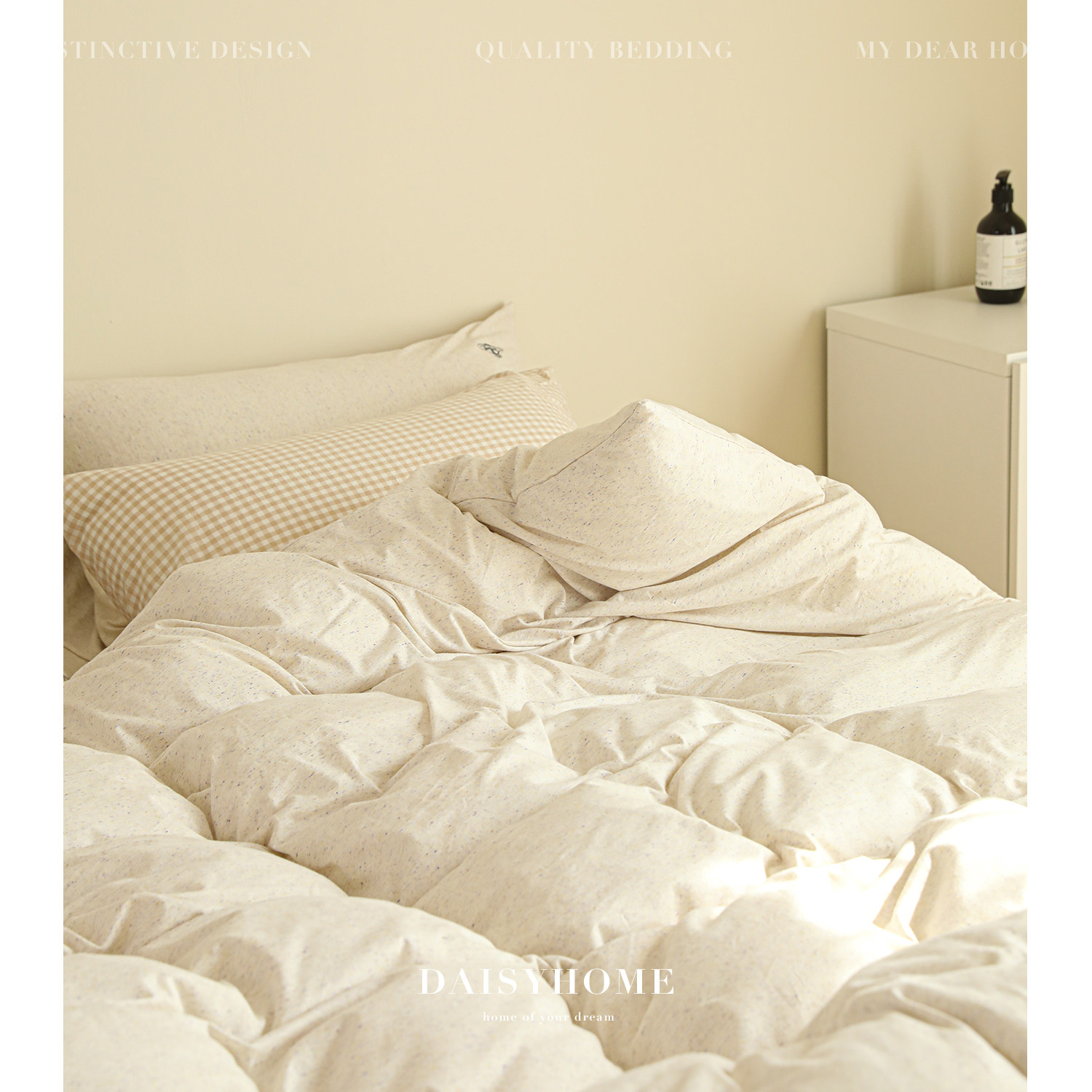 DAISYHOME色织彩棉纱针织棉100全棉亲肤母婴级裸睡四件套简约床品,淘宝优惠券,粉丝福利购,淘宝优惠卷