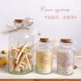 Живопись маслом Желания системы заживления Желания Желания Бутылка, хорошее настроение, подписать декоративное стеклянное украшение для девушки -сердца подарок