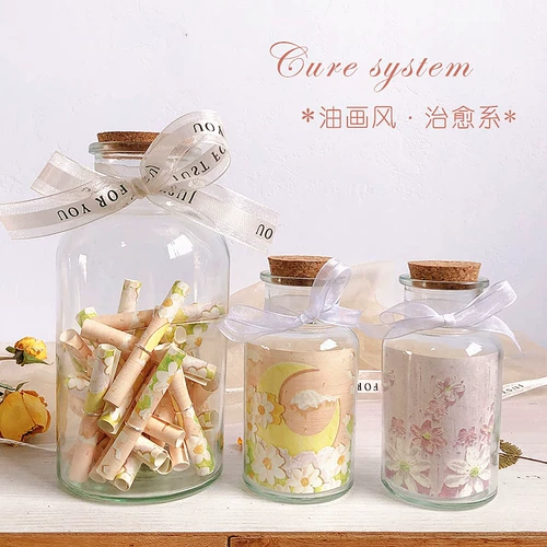 Живопись маслом Желания системы заживления Желания Желания Бутылка, хорошее настроение, подписать декоративное стеклянное украшение для девушки -сердца подарок