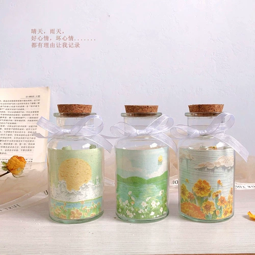 Живопись маслом Желания системы заживления Желания Желания Бутылка, хорошее настроение, подписать декоративное стеклянное украшение для девушки -сердца подарок