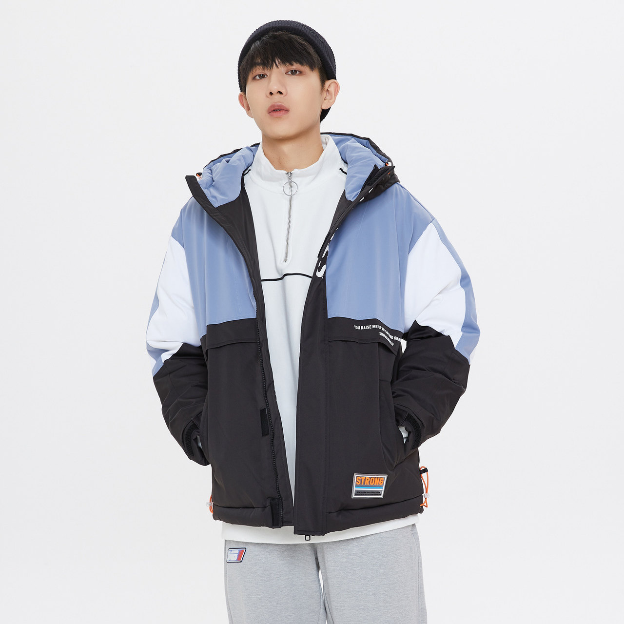 美特斯邦威工装男新款冬季潮羽绒服 美特斯邦威网店羽绒服