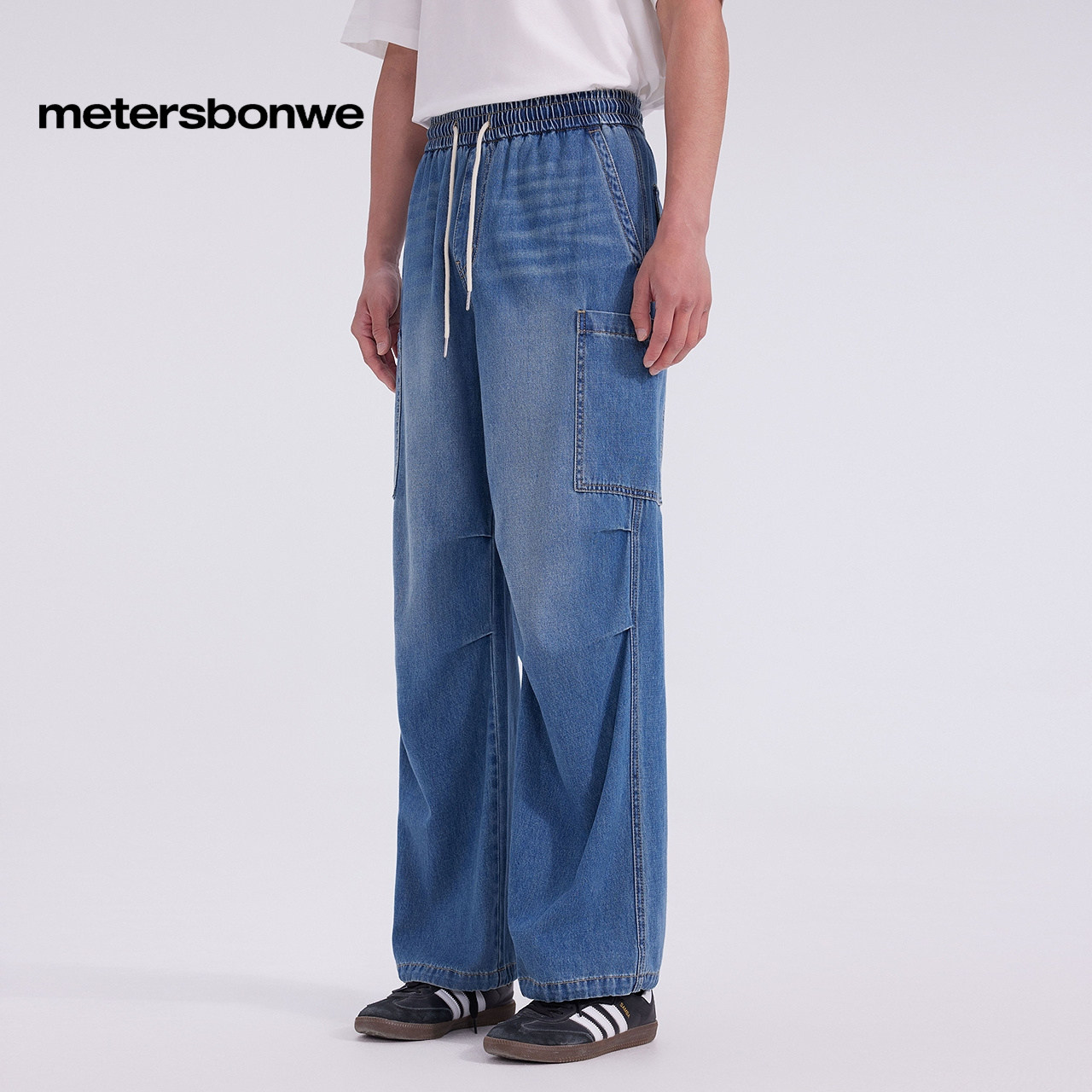 [商场同款]美特斯邦威牛仔裤男秋冬新款复古宽松舒适阔腿长裤,淘宝优惠券,粉丝福利购,淘宝优惠卷