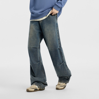 美特斯邦威牛仔裤复古挺阔舒适