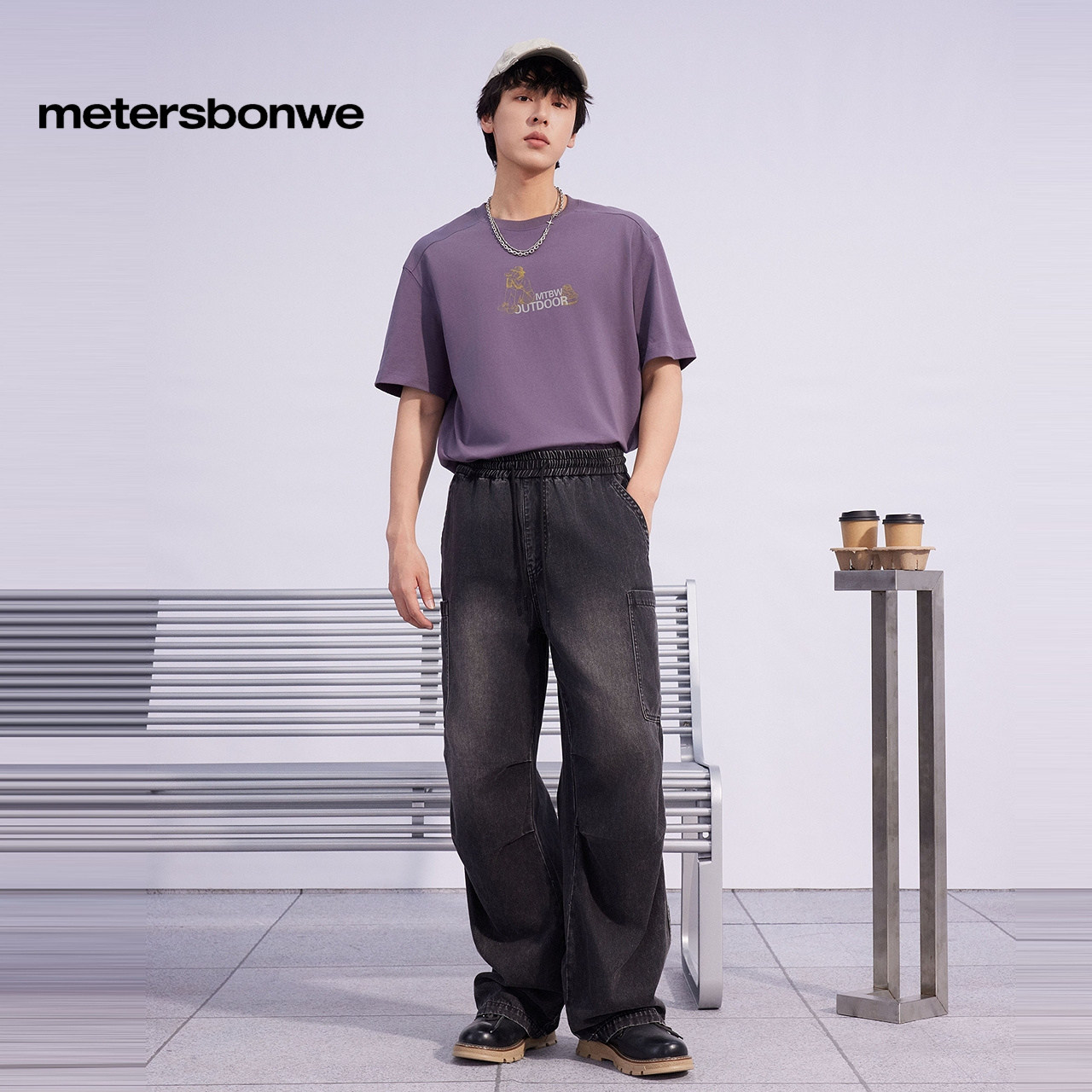 [商场同款]美特斯邦威牛仔裤男秋冬新款复古宽松舒适阔腿长裤,淘宝优惠券,粉丝福利购,淘宝优惠卷